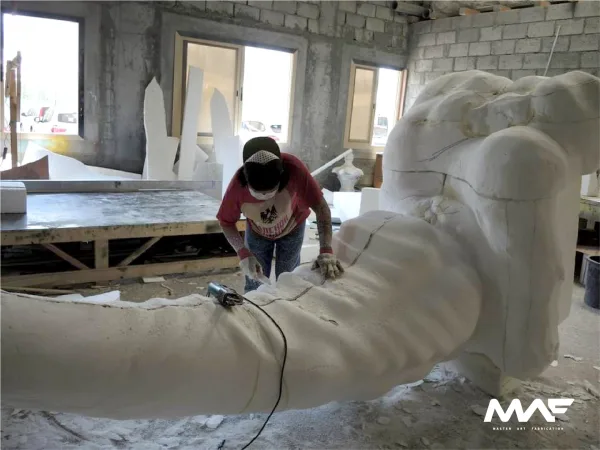 Polyurethane Foam is used for carving sculpture.
